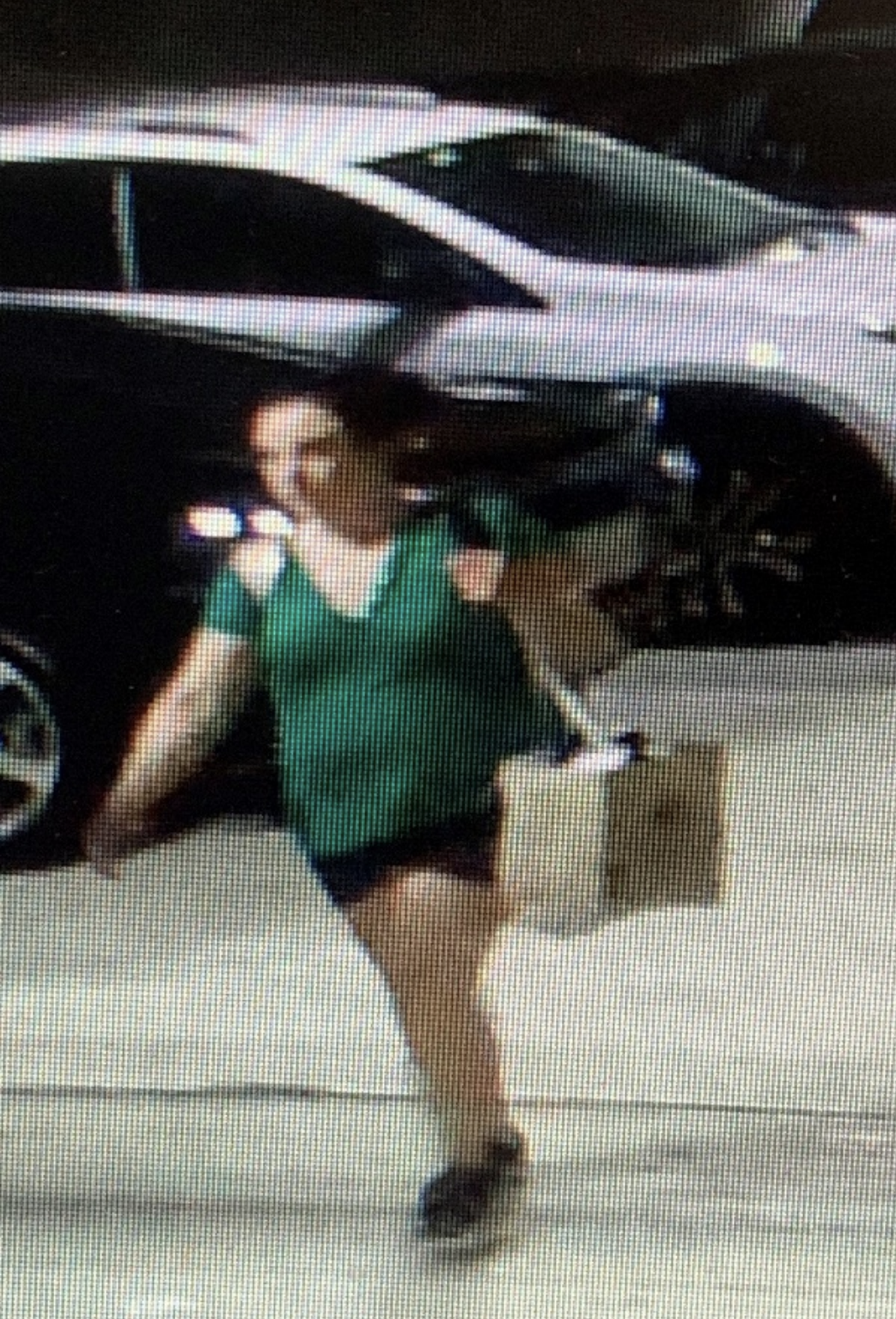 Screenshot of camera footage of suspect 1
